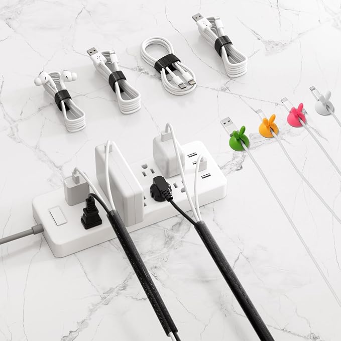 HomeBliss Large Cable Management Box - Stylish Wire Organizer, Wire Concealer and Wire Management Box - Wire Management Box Tall Design for Easy Access(NO Power Strips or Chargers)