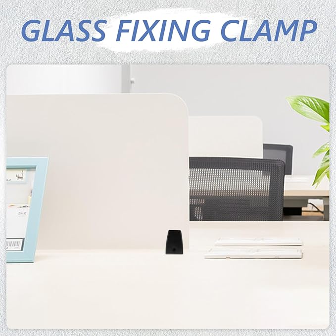 2pcs Desk Divider Clips Mobile Clip Office Partition Clamp Sneeze Guard Soundproof Baffle Privacy Panel