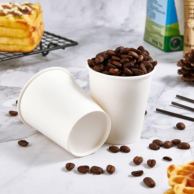 TV TOPVALUE 600 Pack 5 oz Paper Cups, Disposable Bathroom Mouthwash White Hot Drinking Cups for Home, School and Office