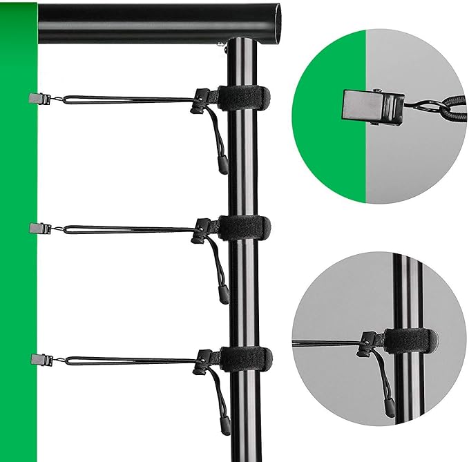 SLOW DOLPHIN Photo Video Studio 10 x12ft 100% Cotton Muslin Chromakey Green Screen Backdrop with 10 x 10ft Stand Photography Background Support System Kit Clamp, Carry Bag