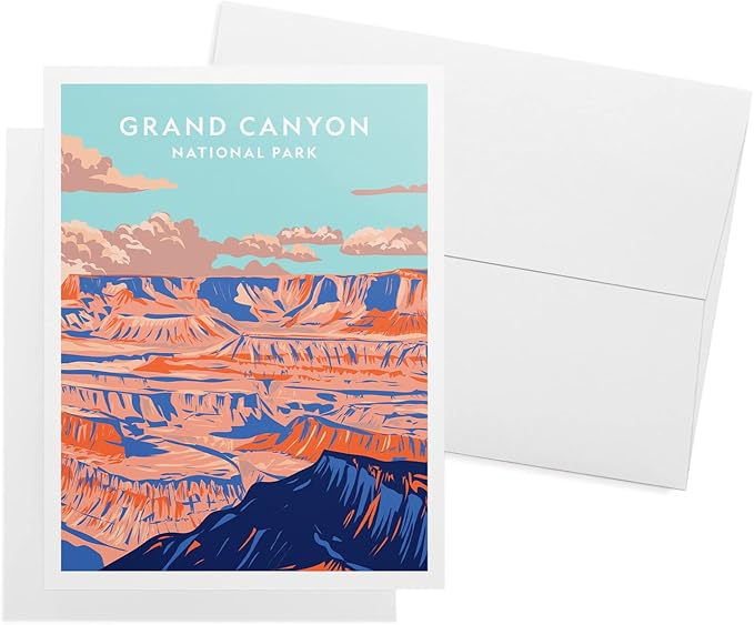 Twigs Paper - Assorted Outdoor National Parks Greeting Cards - Stationery Cards with Envelopes - Thank You and Blank Note Cards -Greeting Cards for All Occasions - Made in USA (5.5 x 4.25, Set of 12)