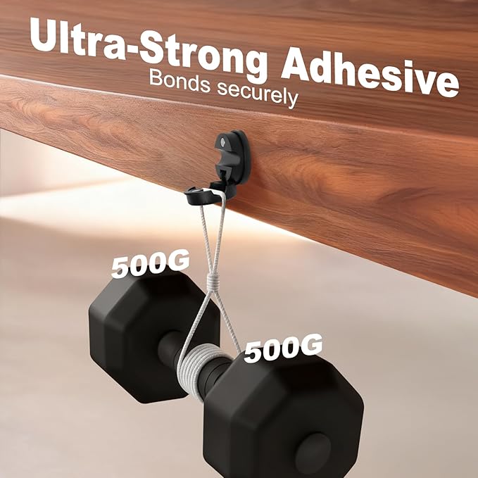 6 Pack Cord Organizer Magnetic Cable Clips, 360° Rotation Cable Clips - Adjustable Cord Holder for Nightstand, Adhesive Cable Management Cord Clips, Cable Holder & Charger Organizer(Black