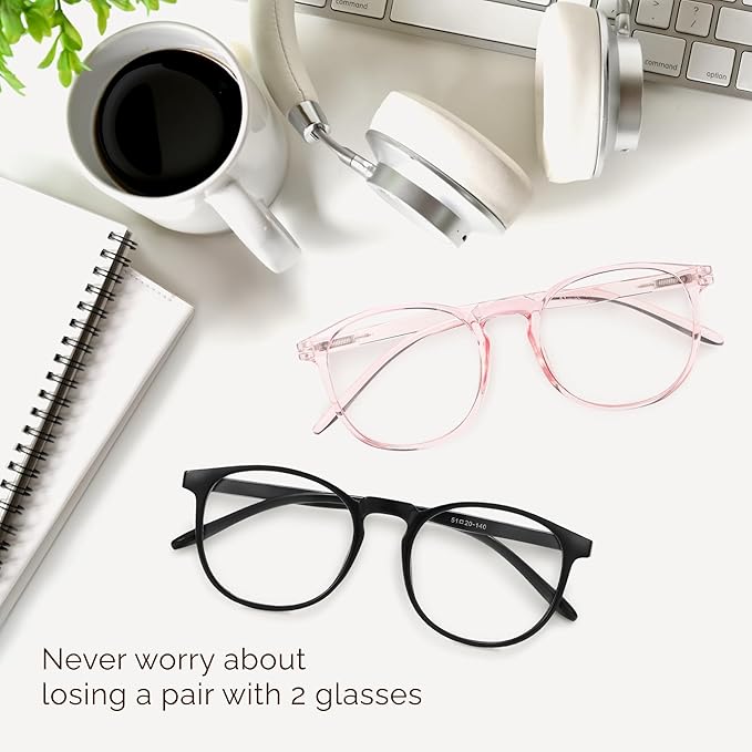 IBOANN Blue Light Glasses for Woman/Men, Fashion Blue Light Glasses Men, Fake Glasses Help Reduce Screen Fatigue