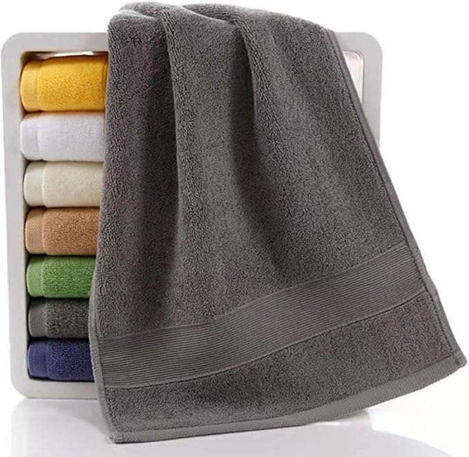 RUIBOLU Hand Towels for Bathroom - Cotton Ultra Soft Highly Absorbent Hand Towel 2 Set, Size 14" x 30" Home Bathroom Hand Towels for Bath, Hand, Face, Gym Towel (Gray)