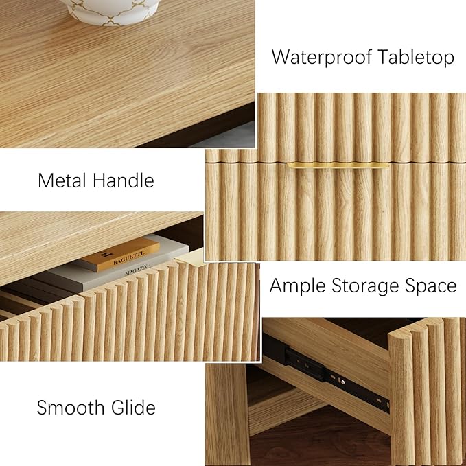 NRITOBY Modern 9 Drawer Wooden Storage Cabinet, Large Floor-Standing Storage Drawer Cabinet, Multifunctional Storage Cabinet for Office and Entryway