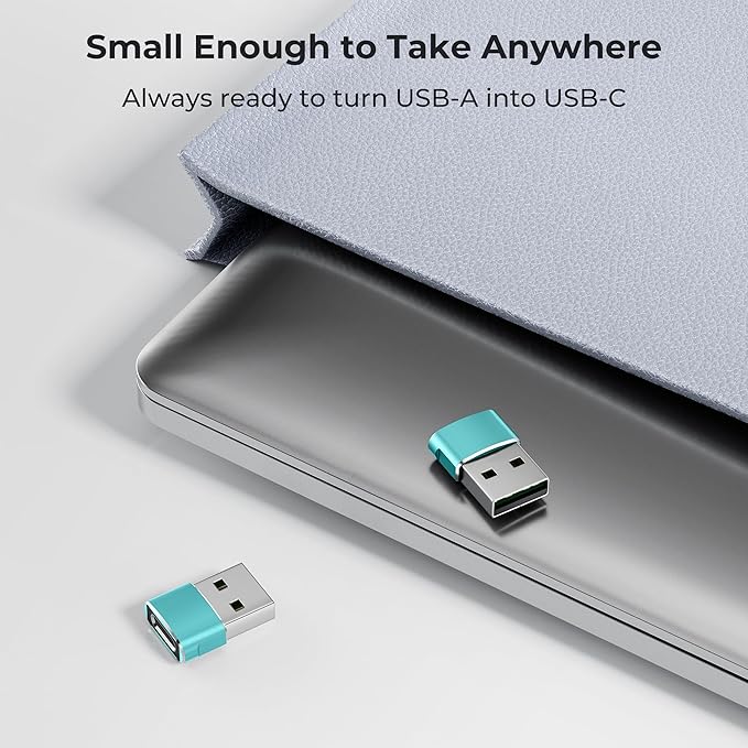 Basesailor USB to USB C Adapter 2 Pack,Type C Female to USB A Male Charger Cable Converter for Apple Watch Ultra iWatch Series 9 7 SE,AirPods Pro 2,iPhone 15 14 13 12 Plus Max,iPad 9 10 Air 4 5 Mini 6