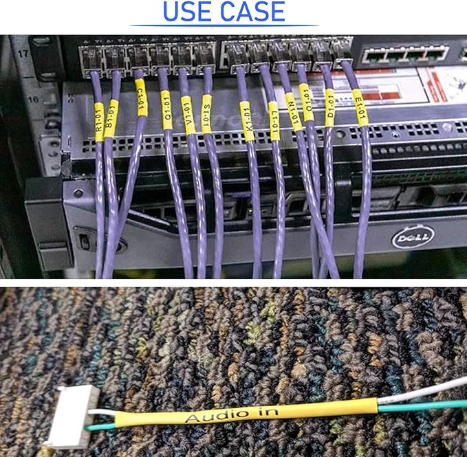 3 Pack Compatible for Brother Ptouch HSe-631 HSe631 HS-631 HS631 11.7mm Black on Yellow Heat Shrink Tube Label Tape use in PT-E300 E500 E550W P750WVP E800W P900 P900W P950NW (0.46''x 4.92ft)