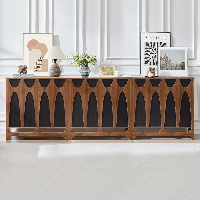 Bifins Sideboard Buffet Cabinet with Storage, 31.5” Mid Century Modern Storage Cabinet with Adjustable Shelf and 2 Doors for Dining Room, Living Room,Entry