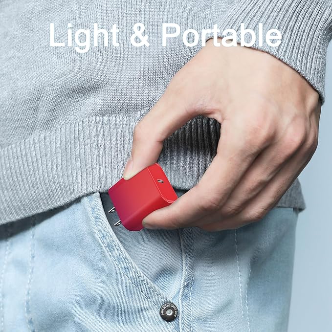 USB C Charger, iGENJUN 2-Pack Fast Charger with Foldable Plug, 20W Cube Charger for iPhone 16/16 Plus/16 Pro/16 Pro Max/15, Galaxy, Pixel 4/3, iPad/iPad mini, and More