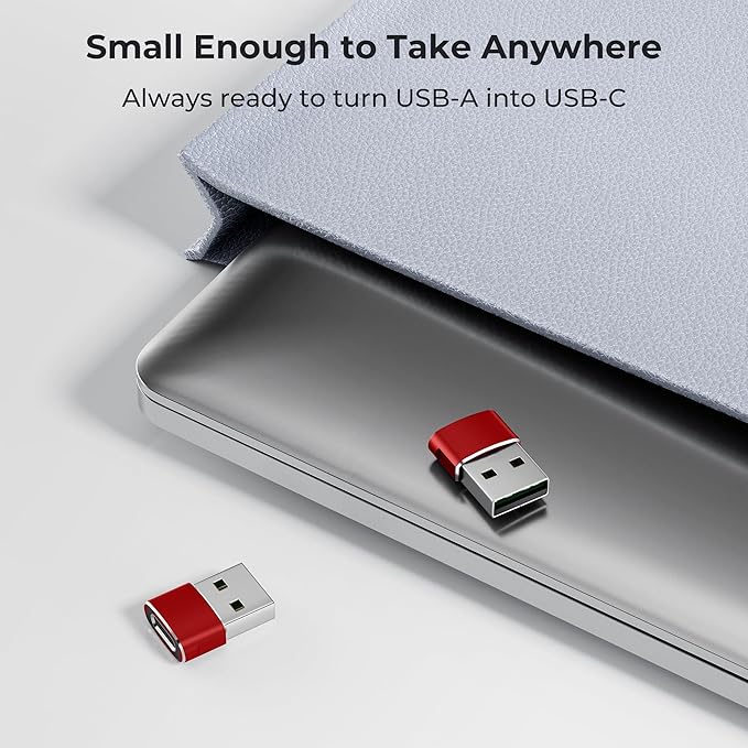 Basesailor USB to USB C Adapter 2 Pack,USB C Female to A Male Charger Type C Converter for Apple Watch Ultra iWatch 7 8 SE, 14 13 12 11 Plus Pro Max Mini,AirPods,iPad Air,Samsung Galaxy S23 S22
