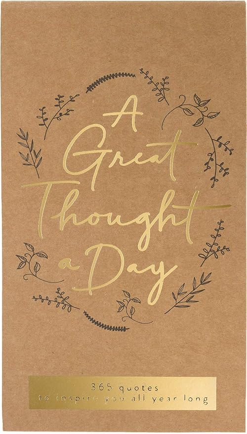 WORLD TRAVELER Eccolo Thought A Day Notepad, Kraft/Gold (T609P)