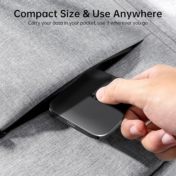 SSK External Drive 128GB,Portable-SSD-Drive up to 550MB/s,SSD External Hard-Drive Type C+USB A Fast Portable Solid State Drives USB-3.2 GEN2 USB Storage for iPhone 15/Android/Windows/Tablet/Mac