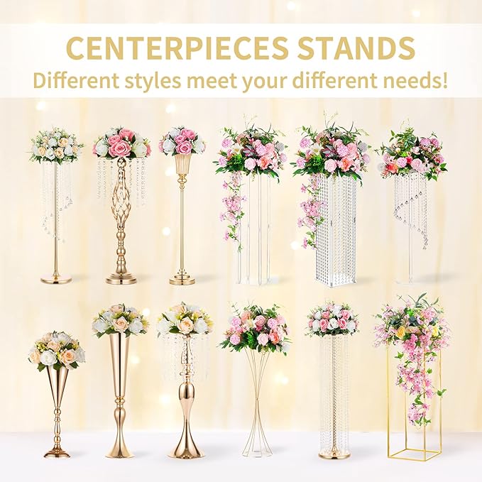 NUPTIO Artificial Flower Centrepieces for Tables - 6 Pcs Dusty Rose Fake Flowers Roses Balls 9.5in Diameter - Silk Faux Rose Arrangement for Wedding Party Centerpiece Table Decorations