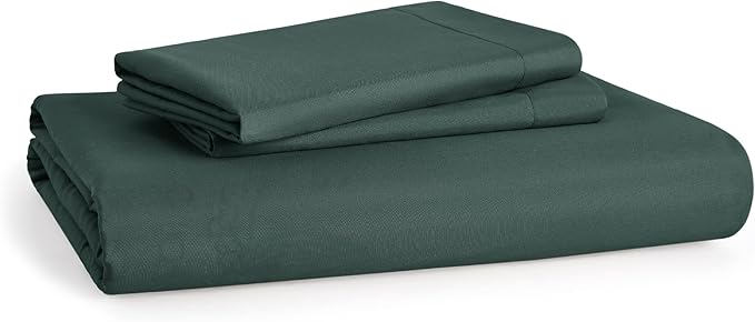 Bedsure Duvet Cover Full Size - Soft Double Brushed Bedding Set for Kids & Adults, Zipper Closure, 3 Pieces, Includes 1 Duvet Cover (80"x90") & 2 Pillow Shams, NO Comforter, Forest Green