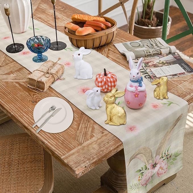 MAIBAOTA Large White Bunny Decor Easter Decoration for Home Spring Decoration for Home Table Decor Rabbit Figurines