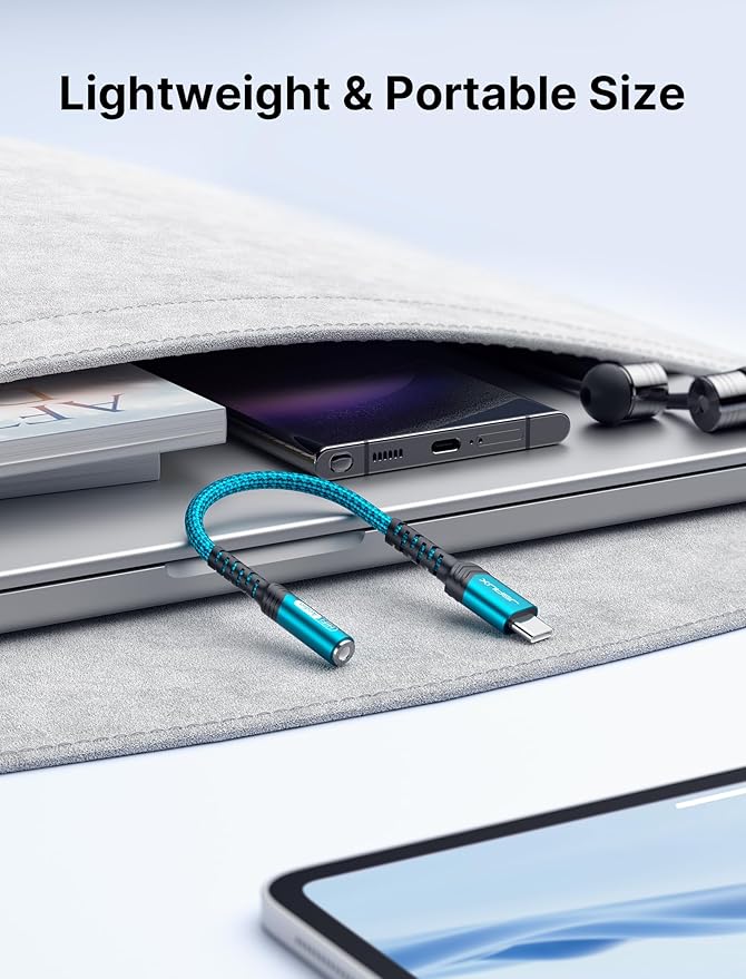 USB Type C to 3.5mm Female Headphone Jack Adapter, JSAUX USB C to Aux Audio Dongle Cable Cord Compatible with iPhone 16 Pro Max/15 Pro/15 Plus, Samsung Galaxy S23/S22/S21 Ultra, iPad Pro, Pixel -Green