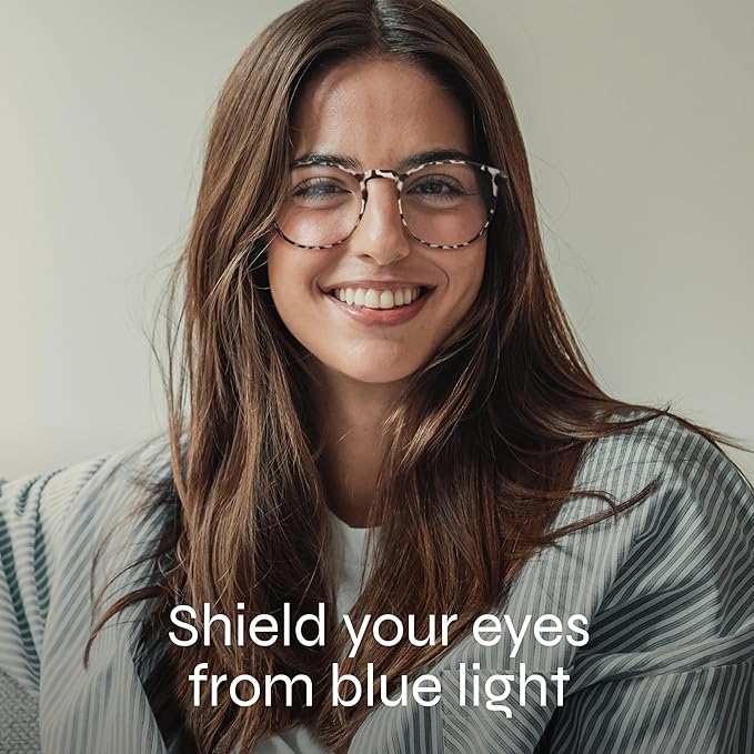IBOANN Blue Light Glasses for Woman/Men, Fashion Blue Light Glasses Men, Fake Glasses Help Reduce Screen Fatigue