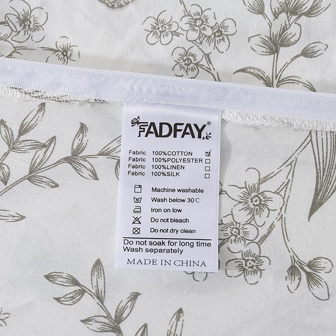 FADFAY Duvet Cover Set Full Colorful Butterfly Bedding Vintage Botanical Comforter Cover Set Shabby Branches Bedding 100% Cotton Ultra Soft Quilt Cover with Hidden Zipper Closure 3Pcs, Full Size
