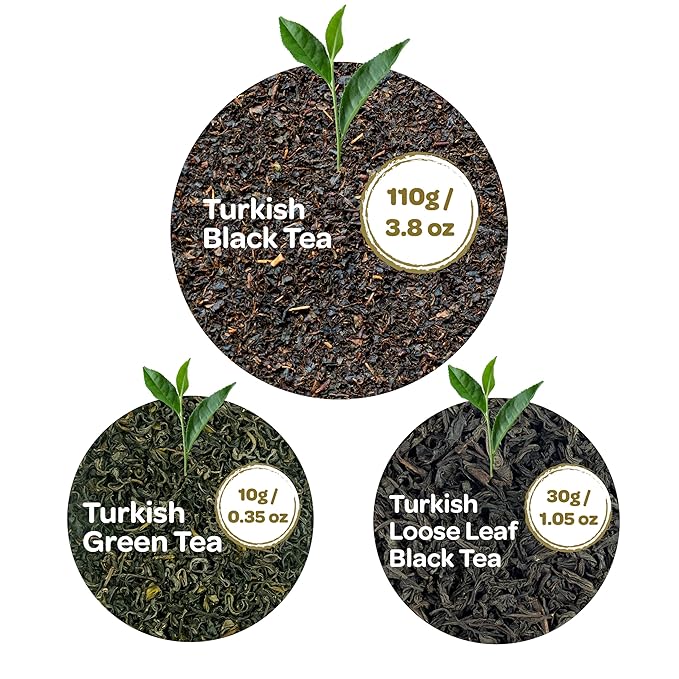 Lazika Mixed Premium Blend Black and Green Loose Leaf Tea, 5.3 Oz, Breakfast Tea with Petite Presentatiton Box, Early Harvest, Handcrafted