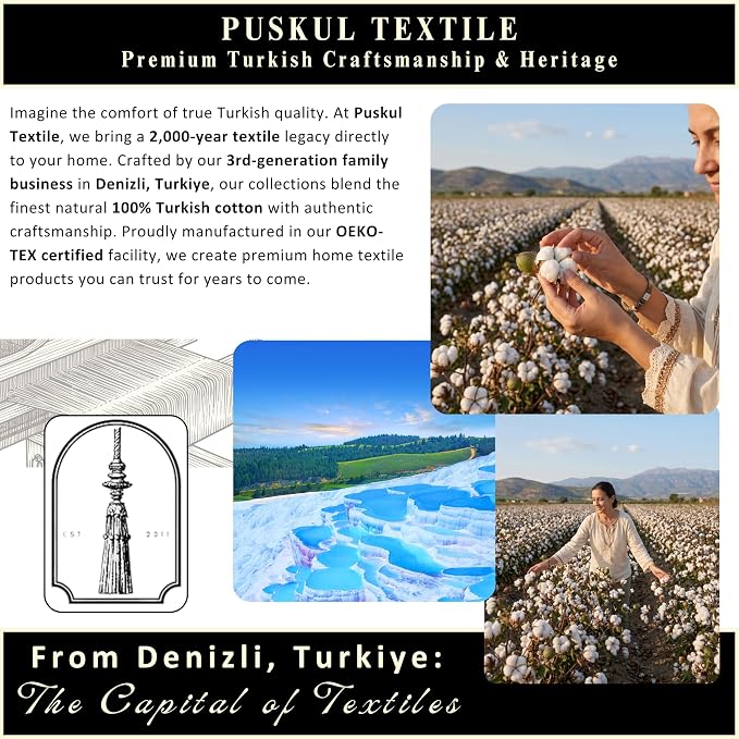 PÜSKÜL Natural 100% Turkish Cotton Waffle Kitchen Towels Set of 3 | Oeko-Tex, Premium Waffle Hand Towels for Bathroom | Soft Absorbent Quick-Dry Lint-Free Dish Towel Large 32x16 in (3, Mustrad Yellow)