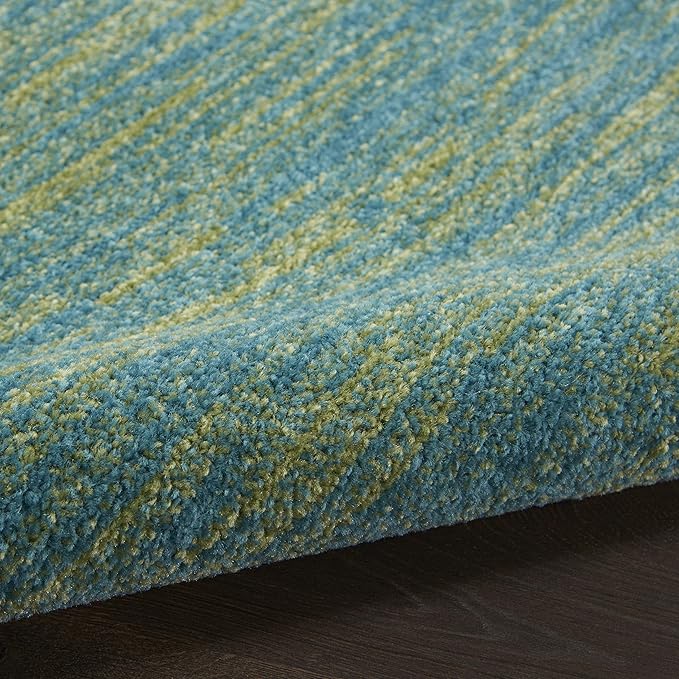 Nourison Home Nourison Essentials Blue Green 8' x 10' Area Rug - Easy Clean, Non Shedding, Bed Room, Living Room, Dining Room, Kitchen (8' x 10')