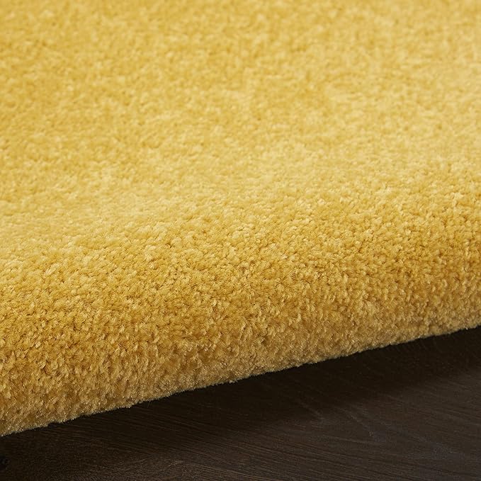 Nourison Home Nourison Essentials Yellow 5' x Square Area Rug - Easy Clean, Non Shedding, Bed Room, Living Room, Dining Room, Kitchen (5' x Square)