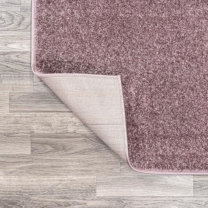 JONATHAN Y Haze Solid Low-Pile Light Purple Runner Rug 2x14, Coastal,Bohemian,Minimalist,Classic, Easy-Cleaning for Living Room,Bedroom,Kitchen,Pet Friendly,Non-Shedding (SEU100R-214)