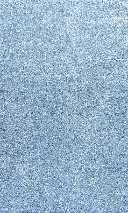 JONATHAN Y Haze Solid Low-Pile Classic Blue Indoor Area Rug 5x8, Coastal,Bohemian,Minimalist,Classic, Easy-Cleaning for Living Room,Bedroom,Kitchen,Pet Friendly,Non-Shedding (SEU100F-5)