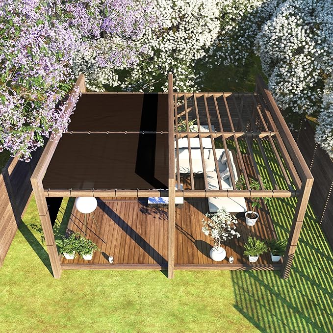 ColourTree 6' x 25' Brown Fence Screen Privacy Screen - Commercial Grade 170 GSM - Heavy Duty - 3 Years Warranty - Cable Zip Ties Included