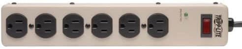 Tripp Lite 6 Outlet Surge Protector Power Strip, 6ft Cord, Commercial-Grade, Metal, (PM6SN1)