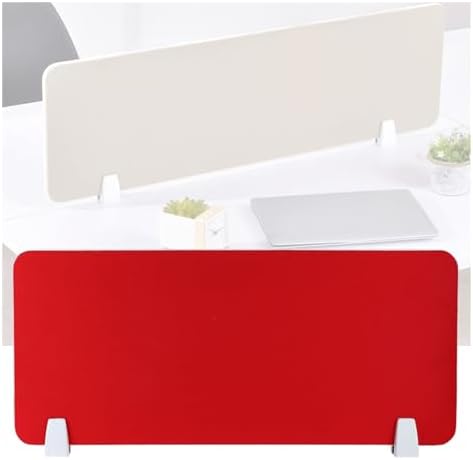 Red Acoustic Desk Divider - Freestanding Privacy Panel for Office Workstation, Soundproof Separator Screen, 120x30cm - Enhance Focus & Productivity