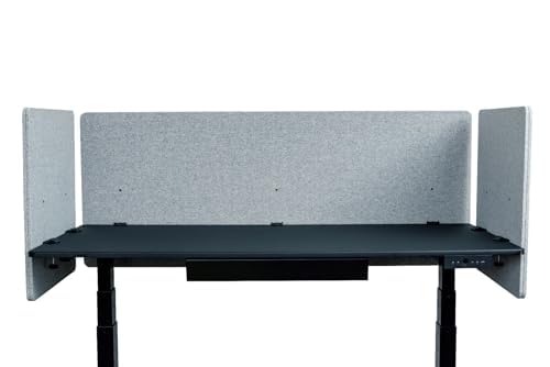 RCLM4824MG Reclaim Desktop Privacy Panel, Soundproof Desk Privacy Partition for Home or Office, 48" Width x 24" Height, Misty Gray