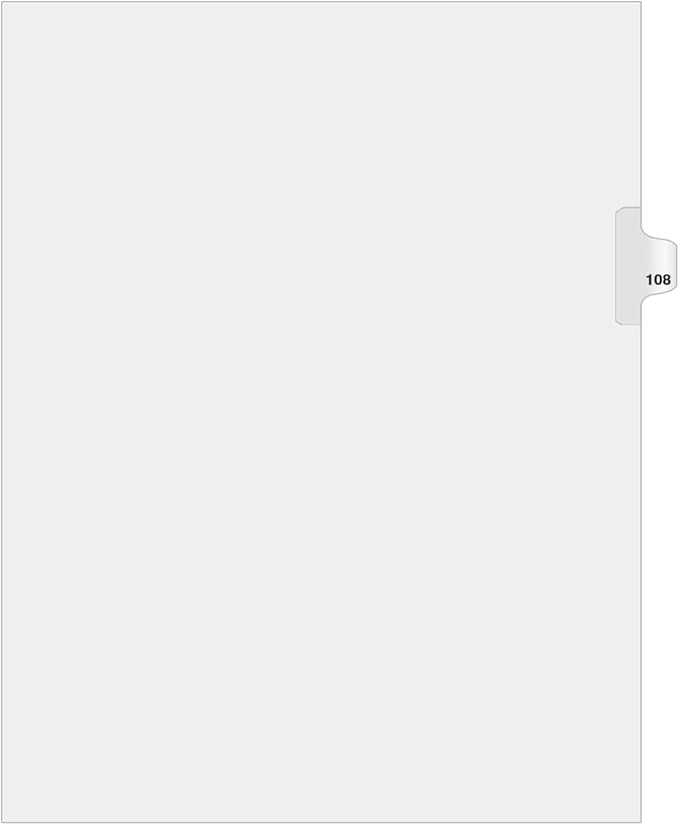 Exhibitindexes® Side Number Tabs - AVE Style Bold Font - Pack of 25