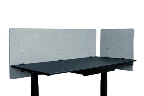 RCLM6024MG Reclaim Desktop Privacy Panel, Soundproof Desk Privacy Partition for Home or Office, 60" Width x 24" Height, Slate Gray