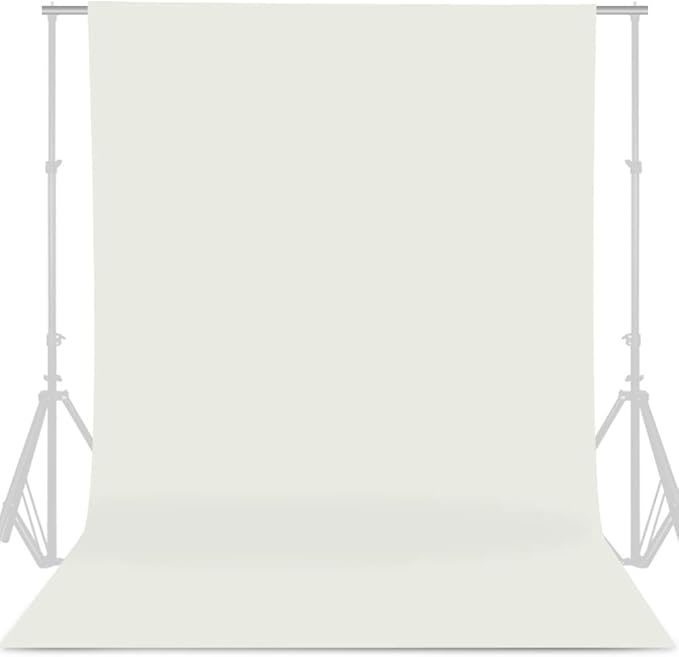 GFCC Ivory Backdrop Photography Background - 6FT x 10FT Photo Backdrop for Photoshoot Photography Video Recording Background Screen Picture Curtain