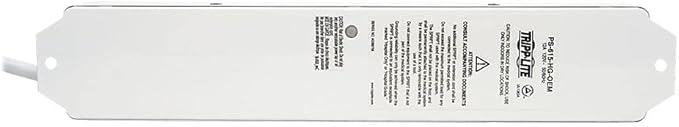 Tripp Lite Safe-IT Medical-Grade Power Strip for Patient-Care Vicinity, 6 15A Hospital-Grade Outlets, 15ft. Cord, UL 1363A, White, (PS-615-HG-OEM)