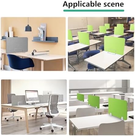 Desk Privacy Panel Soundproofing Divider for Office Cubicles 40x80cm Noise Reduction Polyester Felt Barrier