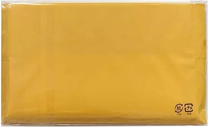 Mino Washi Japanese Toraditional Kaishi Ppaper 30 sheets of Plain Kaishi Paper in Japanese Colorful Yuzen Paper Poach with Sweet Pick [Yellow], 5.7 x 6.9 inches(145 x 175 mm)