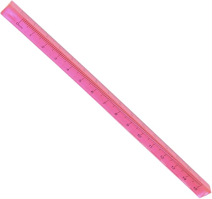 Triangular Ruler 15CM Plastic Straight Ruler Practical Student Stationery Dual Scale Measuring Tool Office School Supplies Random Color