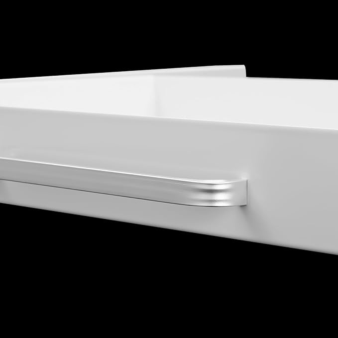 21.5" Under Desk Drawer Slide Out For Office Desk with 2 Dividers, Storage Organizer For Sit Stand Workstation, White