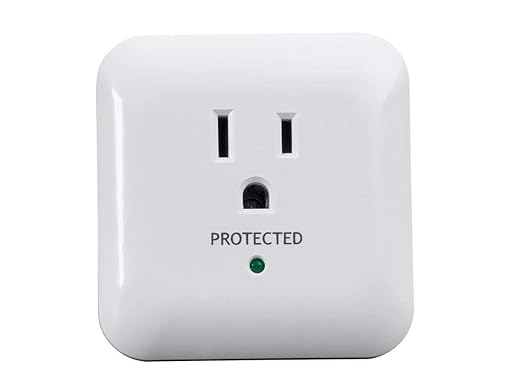Monoprice Power & Surge - White | 1 Outlet Surge Protector with End of Service Alarm, 900 Joules 15A / 125V / 1875W, 10dB to 60dB