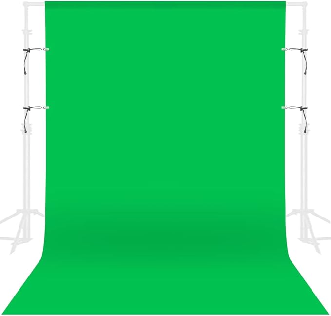 GFCC Green Screen Backdrop Background - 7x10FT Photography Backdrop Photo Background Screen for Video Recording Greenscreen Picture Photoshoot