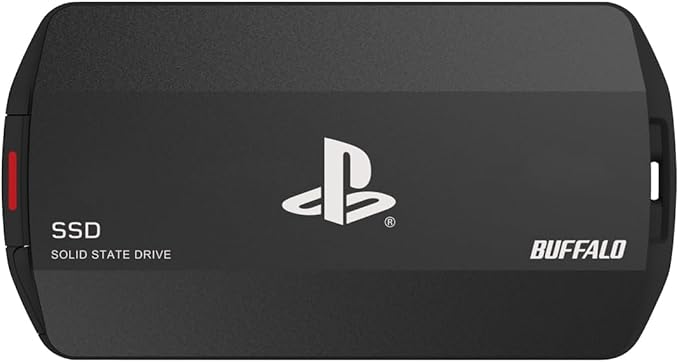 BUFFALO External SSD 4.0TB Officially Licensed Product, Compatible with PS 5 / PS 4 Consoles - USB3.2 Gen2 Type A and C - Portable Anti Shock IP55 Dust and Water Resistant SSD-PHO4.0U3B