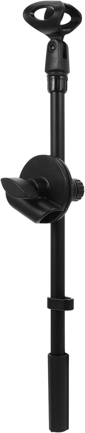 ERINGOGO Metal Microphone Boom Arm with Dual Mic Clip and Clamp, 350Mm Adjustable Height Desk Mic Stand Arm for Podcasting Streaming and Recording