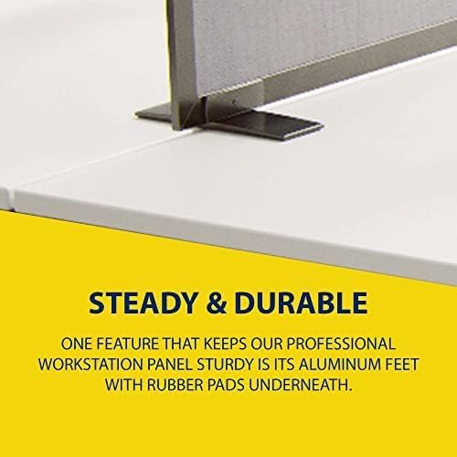 OBEX Acoustical Free Standing Privacy Screen, Cubicle Accessories Desk Privacy Panel, Desk Dividers for Office, Office Furniture Partitions Portable Sound Proof Dividers, 12" x 30", Graphite