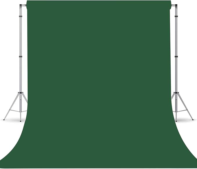 Dark Green Photography Backdrop for Photoshoot, Photo Backdrop Curtain, Perfect Dark Green Backdrops for Party Portrait Photoshoots Video Studio 5FTx7FT