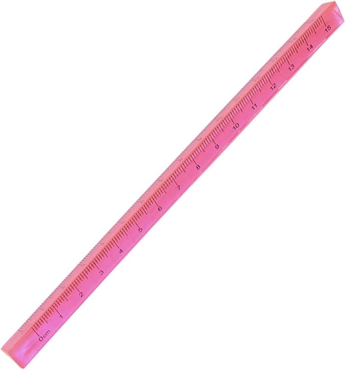 Triangular Ruler 15CM Plastic Straight Ruler Practical Student Stationery Dual Scale Measuring Tool Office School Supplies Random Color