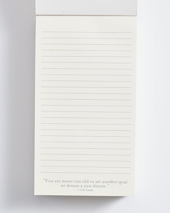 Eccolo Inspirational Quotes Thick Note Pad, "A Thought a Day" List Pad with 365 Inspirational Quotes for Notes, Memos - A Year of Positive Thinking, To Do List Notepad (Off-White, 4.5-x-8 Inches)