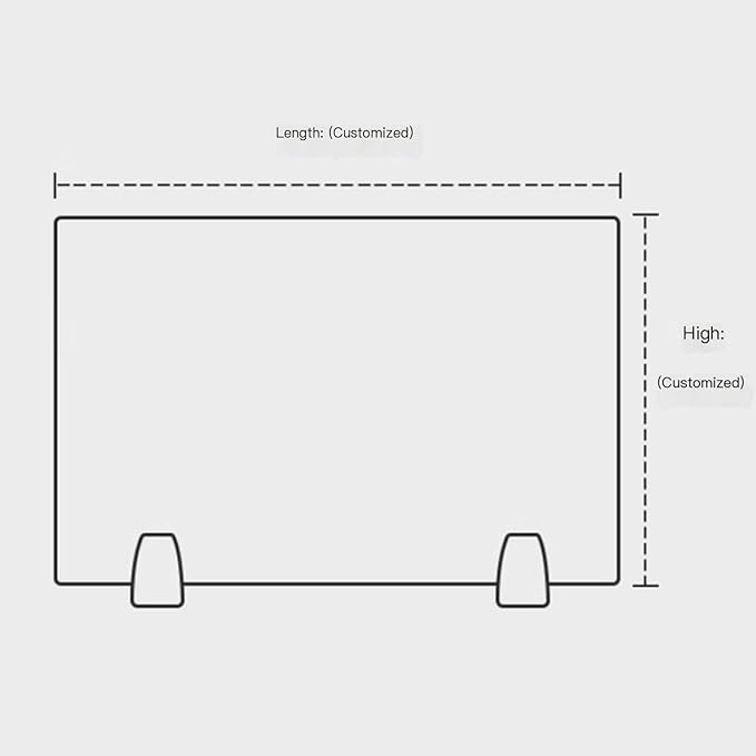 Privacy Dividers for Student Desks| Acrylic Free Standing Office Partitions| Desk Privacy Panel for Table Standing Sound Proof Desktop Office Classroom(100X30CM/39.4X11.8IN)