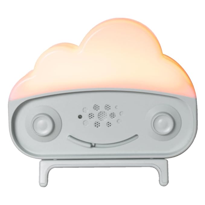 Happiest Baby SNOObie Smart White Noise Machine - Portable Baby Sound Machine with Night Light - 12 Soothing Sounds for Sleep Training, Grey